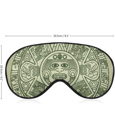 Mexico Mayan Aztec Calendar Sleep Mask Eye Cover for Sleeping Blindfold with Adjustable Strap Blocks Light Night Travel Nap for Men Women - Buy Online on GoSupps.com