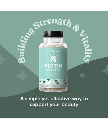Eu Natural Biotin 5000 mcg - 120 Capsules for Hair  Skin & Nail Support - Buy Online on GoSupps.com