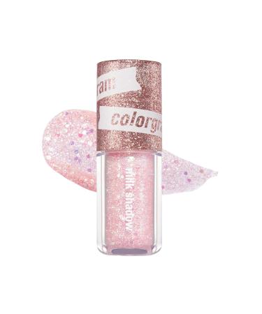 COLORGRAM Milk Bling Shadow - 02 Opal Flash | Pigmented Liquid Glitter Eyeshadow  Long-Lasting Shimmer type for Daily Makeup 0.11 fl.oz.  3.2g