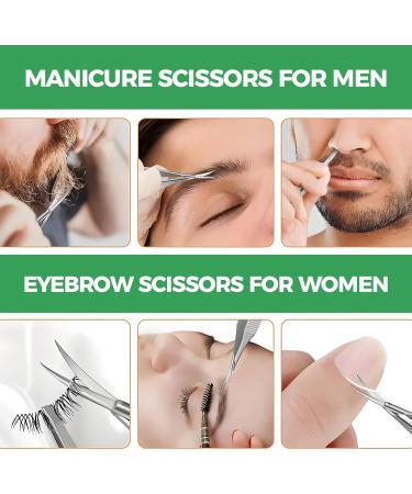 Cuticle Scissors Extra Fine Curved Professional Nail Scissors Stainless Steel Precise Pointed Tip Grooming Kit Facial Hair Stratum Corneum Scissors for Eyebrows Eyelashes Finger Toe Nail Care - Buy Online on GoSupps.com
