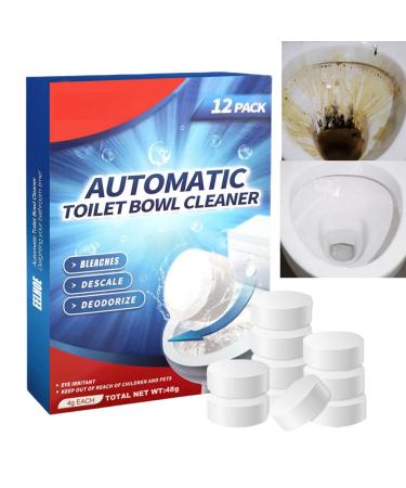 12pcs Toilet Cleaner Active Tablets Toilet Cleaner Tablets Toilet Cleaning Tablets Deep Clean Toilet Cleaning Tablets Toilet Bowl Cleaner Toilet Descaler Heavy Duty Toilet Limescale Remover Strong