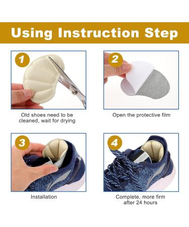 Wllhyf Heel Cushion Inserts - Reusable Self-Adhesive Pads for Comfort in Oversized Shoes - Soft Skin Color - Perfect for Women & Men - Buy Online on GoSupps.com