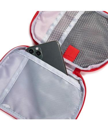 Jipemtra Red First Aid Bag with Dividers - Compact Empty Medical Travel Case for Home, Car, Office, Kitchen, Outdoors - First Responder Storage Solution | Shop Now! - Buy Online on GoSupps.com