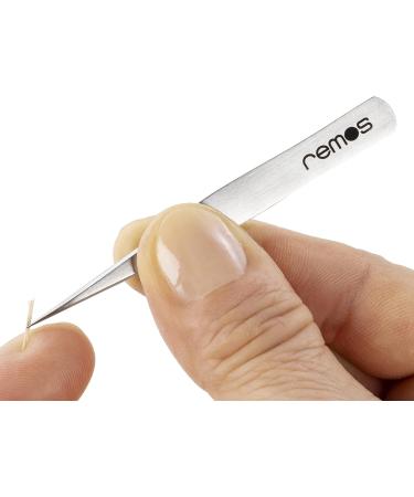 REMOS Mini Splinter Tweezers - Fine Tip Stainless Steel - 6 cm | Precision Tool for Safe & Easy Removal - Buy Online on GoSupps.com