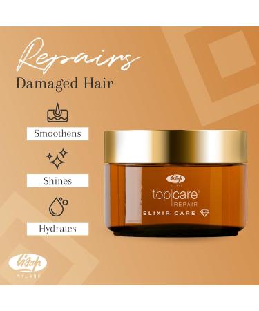 Lisap Top Care Repair Elixir | Shining Cream & Brightening Moisturizer for Dry Hair | Argan Oil & Ceramide A2 | 1.69 fl oz - International Shipping Available - Buy Online on GoSupps.com
