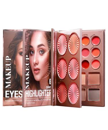 Palette de fards paupi res - Fournitures de beaut pour voyage - Ensemble de palette de maquillage pliable style livre - Pour femmes adultes adolescentes d butants utilisation quotidienne voyage et