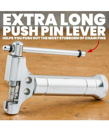 PRO BIKE TOOL Universal Chain Tool with Spare Pushing Pin - 8-12 Speed Chains Splitter - Silver - Buy Online on GoSupps.com
