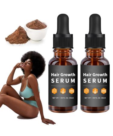 Allurium Hair Growth Serum for Black Women Allurium Beauty Hair Growth Serum from African formula Natural Ingredients The "Hidden" Secrets to Growing Longer Thicker and Healthier Hair (2 Bottles)