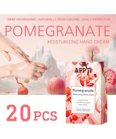 APPTI Moisturizing Hand Cream Day Clean Hand Lotion Travel Size Hand Cream Daily Moisturizing Hand Cream For Dry Hands - Pomegranate Fragrance Pack of 20 - Buy Online on GoSupps.com