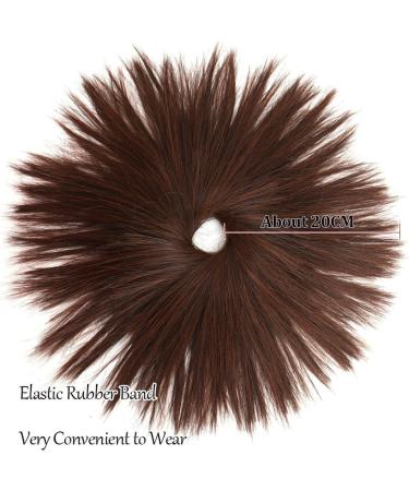 Messy Bun Hair Piece for Women Synthetic Hair Bun Extensions Messy Fluffy Straight Hair Elastic Band Chignon Scrunchy Wrap Updo False Hair Pieces for Women Fake Hair Accessories for Women Girls 18t10-2 - Buy Online on GoSupps.com