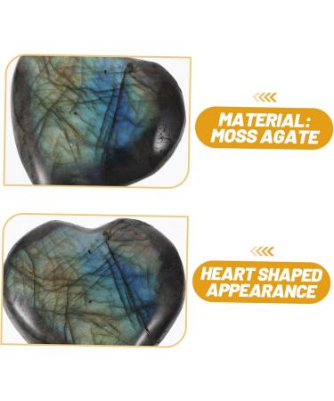 Buy Crystal Agate Ornaments - Whale Vase Moss Agate Hearts & Pocket Palm Stones for Meditation | Chakra & Natural Desk Calendar - Buy Online on GoSupps.com