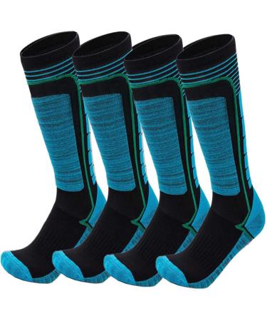 Finger ten unisex ski socks men women children 2 pair 30-35 35-45 Skistrumpf cotton sports socks skiing snowboard socks for girls boys thermosocks ... m blue