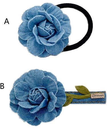Muloo Woman Denim-Hairpin Flower Girls Blue Jeans Hair Clip Lady Hairgrips Fashion HairPin Thin Hair Accessory Girl Teen Decor - Buy Online on GoSupps.com