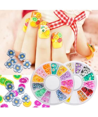9220pcs 3D Charms Mix Styles Mini Animals Fruit Nail Art Slices Flower Polymer Slices - Buy Online on GoSupps.com