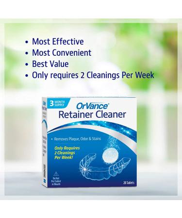 OrVance Retainer Cleaner Tablets (3 Month Supply) - Removes Odors, Stains, and Plaque | For Invisalign, Night Guards, and Dental Appliances - Buy Online on GoSupps.com