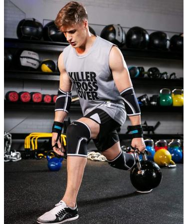 Gymnastics Hand Grips with Wrist Support - Ideal for WODs, Pull-ups, Weightlifting - Blue - Buy Online on GoSupps.com