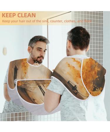 Vintage Landscape Beard Bib Apron - Ultimate Beard Hair Catcher for Men | Perfect Father's Day & Christmas Gift for Dad & Husband - Buy Online on GoSupps.com