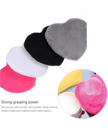 Minkissy 4pcs Heart Shape Makeup Blending Puffs | Soft Cotton Beauty Sponge for Powder Foundation - Large Size - Buy Online on GoSupps.com