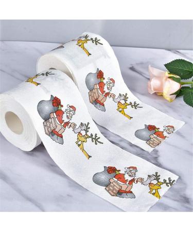 Merry Christmas Toilet Paper Highly Collectible Novelty Paper Towels Funny Gag Gift for Christmas Stocking Stuffers Party Favors 1 - 10pcs - Buy Online on GoSupps.com