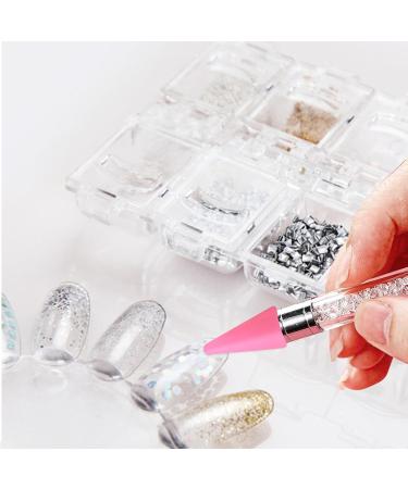 12 Pcs Rhinestone Picker Wax Replacement Tips for Nail Dotting Pen - Pink - Buy Online on GoSupps.com
