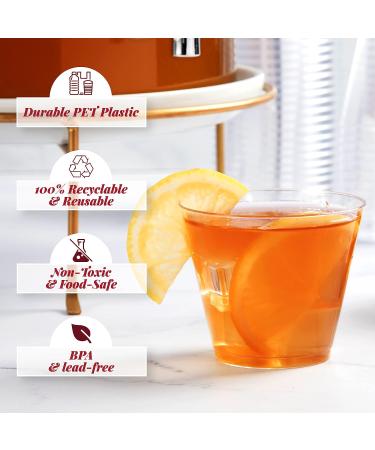 5 oz Clear Plastic Cups - 100 Pack | Hard Disposable Cups for Wine, Cocktails, and Parties | Bulk Wedding Tumblers - 100 ct - Buy Online on GoSupps.com