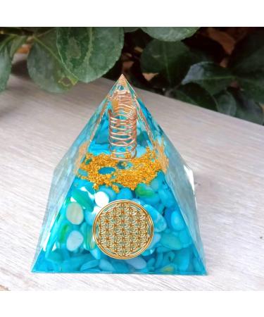 Pyramid Orgon Crystal Energy Tower 6cm - Natural Healing Reiki Chakra Stone for Home Office - Buy Online on GoSupps.com