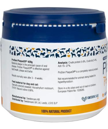 ProDen PlaqueOff Powder 420g - Dental Care for Cats and Dogs - Buy Online on GoSupps.com