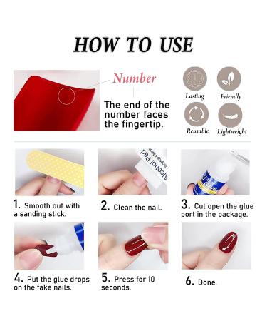 IMSOHOT Extra Long Glossy Squoval Black Press on Nails - Full Cover False Nails for Women and Girls - Buy Online on GoSupps.com