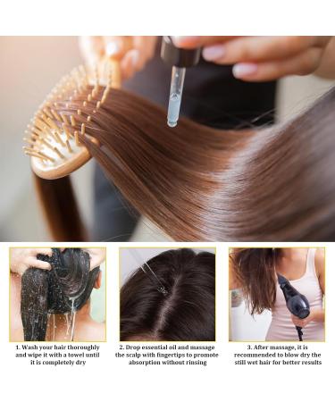  YHNMMNO Rosemary Oil for Hair & Scalp - Natural Hair Growth Oil with Organic Rosemary Oil Castor Oil Almond Oil & Argan Oil - 60ml - Buy Online on GoSupps.com