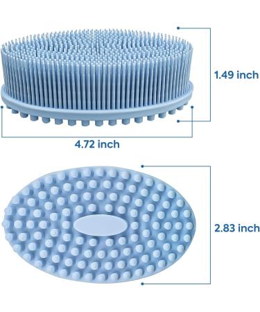 Silicone Body Brush - Soft Exfoliating Brush for Kids, Women, Men - Easy to Clean - Suitable for All Skin Types - 1PC Blue - Buy Online on GoSupps.com