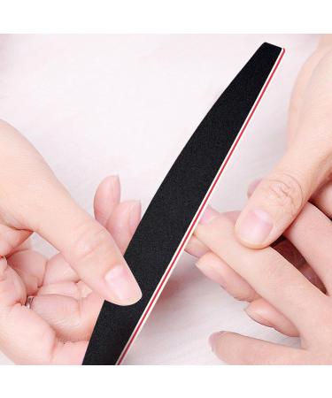 Buy Reusable Black Nail File & Thin Buffer Block - Double Sided Manicure Tools (100/180 Grit) - Perfect for Buffing & Grinding | International Shipping - Buy Online on GoSupps.com