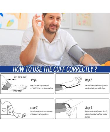 Omron Compatible XL Blood Pressure Cuff - Extra Large 9-21 Inches - Replacement Cuff for Big Arms (X-Large) - Buy Online on GoSupps.com