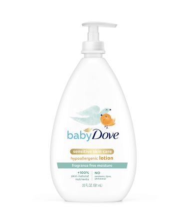 Baby Dove Face and Body Lotion for Sensitive Skin Sensitive Moisture Fragrance-Free Baby Lotion 20 oz