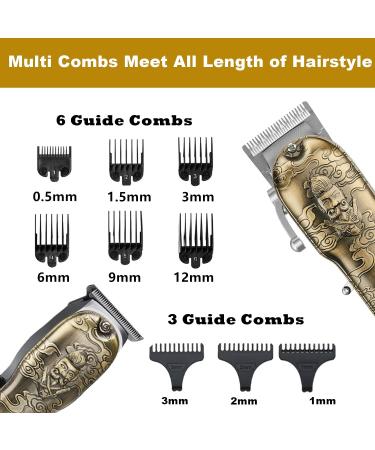 RESUXI Men's Hair Clippers Set | Professional Cordless Trimmers & Beard Kit | USB Rechargeable Hair Cutting Accessories for Men - Buy Online on GoSupps.com