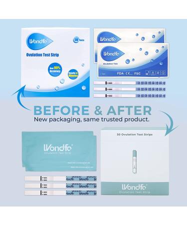 Wondfo Ovulation Test Strips Predictor Kit - 50 Count, Highly Sensitive LH Surge Detection at Home - Buy Online on GoSupps.com