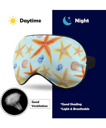 Starfish and Shells Sleep Mask - Adjustable Eye Cover for Sleeping and Travel - Buy Online on GoSupps.com