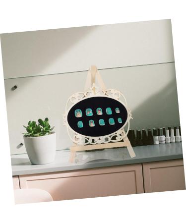 Healeved 1pc Nail Display Board Nail Art Tool Desktop Stand Nail Color Chart Nail Art Display Holder Manicure Board Peg Board Accessories Nail Supplies Sign Manicure Tools Wooden Sample 26x17.9cm Assorted Color - Buy Online on GoSupps.com