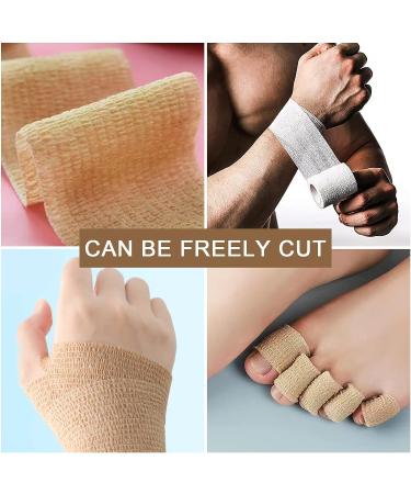 Sihuuu 4 PCS Self Adhesive Bandage Wrap Athletic Elastic Cohesive Bandage for Sports Injury Strain Ankle  Knee  Wrist Ankle Sprains Multicolor2  Multicolour-4 - Buy Online on GoSupps.com