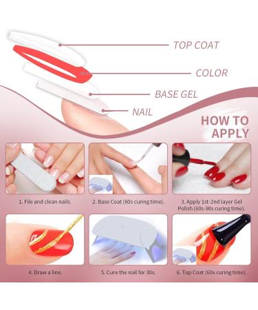 Gold & Silver & Rose Gold VidaRosa Professional Gel Nail Polish Special Liner Brush for Manicure Striping/Strokes/Painting Details Nails Gel Liner Polish for UV LED Nail Art Drawing Salon Use gold silver rose gold - Buy Online on GoSupps.com