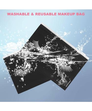 dinio 50 Pieces Eyelash Bags Lash Bags for Aftercare Bags Eyelash Makeup Bags with Zipper for Women (Black 6X4Inch) - Buy Online on GoSupps.com