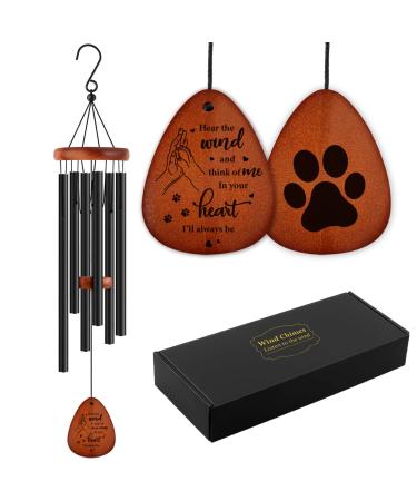 Pet Memorial Wind Chime - Memorial Wind Chimes for Loss of Dog, Sympathy Wind Chimes for Loss of Dog, in Memory of Dog Gifts (25.5 Inch) Hear the wind