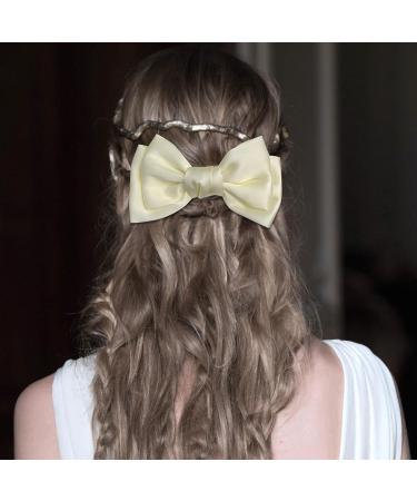 EUPSIIU 6 Pieces Big Bow Hair Clips Large Hair Bow Hair Barrette Clips for Women Lady Girls Bowknot Hairpin French Hair Clip Soft Silky Satin Hair Barrettes Hair Accessories for Girls (6Colors) - Buy Online on GoSupps.com