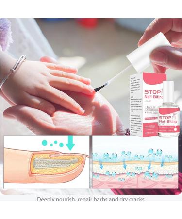 1/2 Nail Biting Prevention Polish - 0.5fl Oz Nail Bite Stopper Stop Nail Biting Polish | 15ml Non Glossy Invisible Coating Polish Anti Nail Biting Children's Nail Biting Care for Kids & Adults - Buy Online on GoSupps.com