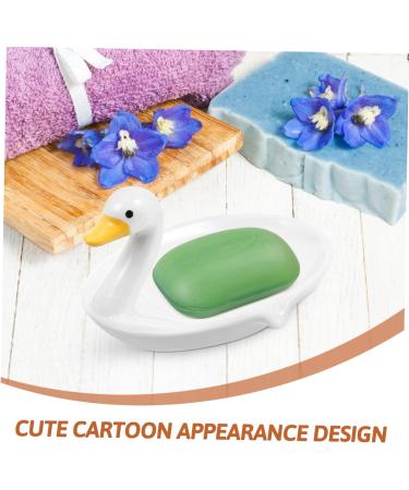 Ciieeo Ceramic Swan Soap Dish Decorative Soap Dish Sink Cute Stand Portable Duck Soap Dish Shower Bathroom Soap Holder Animal Travel Soap Case Ceramic Soap Holder Bracket White Ceramics White 15X10.5X9CM - Buy Online on GoSupps.com