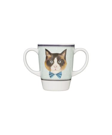 Rosa Lifestyle Two Handled Melamine Cat Mug Lightweight 126g 400ml/14oz Capacity Daily Living Mobility Aid for Elderly Dementia Tremors Arthritis & Weak Grip (Cat) - Buy Online on GoSupps.com