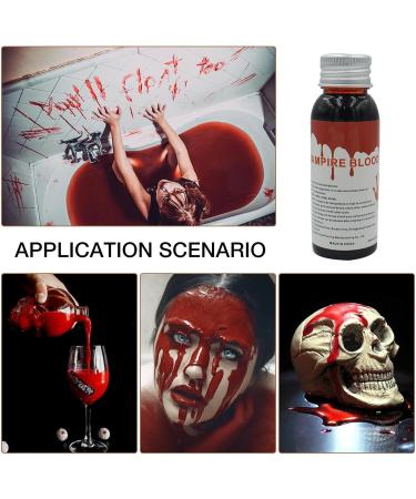 Blood Makeup - 100ml Vampire Blood Gel Realistic Liquid for Special Effects | Washable Costume Prop for Wedding Dress Cosplay Makeup - Buy Online on GoSupps.com