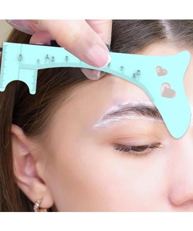 Eyebrow Shaping Template | Silicone Eyebrow Makeup Mapping Template | Brow Positioning Ruler Makeup Guide Tool Professional Quick Eye Makeup Tool Blue - Buy Online on GoSupps.com