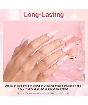 AZUREBEAUTY 12 PCS Portable Dip Powder Nail Starter Kit - Nude Pink Glitter French Nail Art Set - Buy Online on GoSupps.com