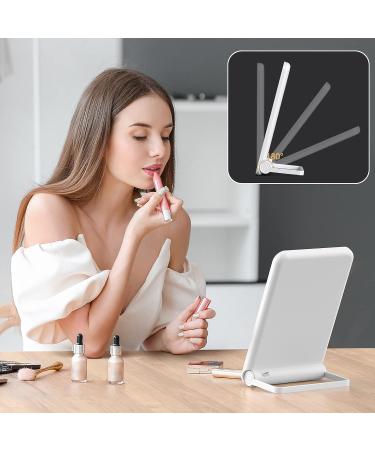Zmirne Portable Travel Makeup Mirror with Lights and 10x Magnification - 3 Color Light Mode, Damping Adjustment Bracket - Buy Online on GoSupps.com