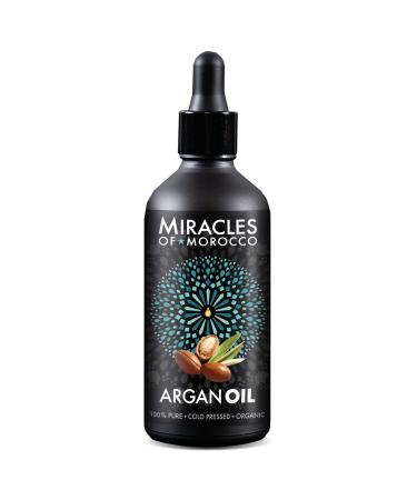 Argan Oil for Beautiful Hair Skin and Nails in 4 Weeks 100% Organic Pure Cold-Pressed Fragrance-Free Vegan And Authentically Produced 3.38 fl. oz. (100ml)